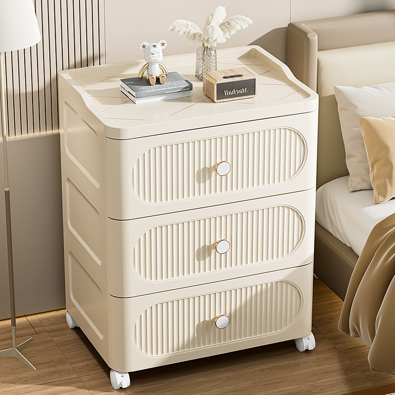 抽屉式收纳柜家用客厅整理柜加厚五斗柜卧室床头置物柜多层储物柜